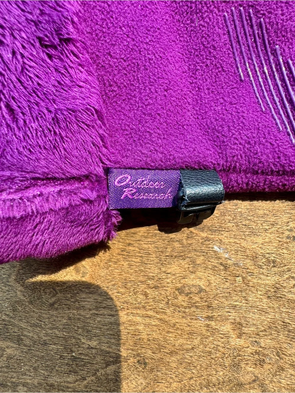 Bright Magenta Fleece Glove Pair with sensor tips.